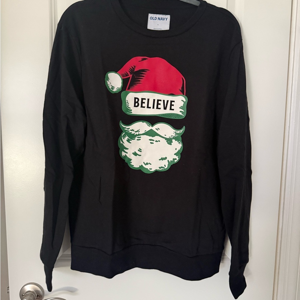 Old Navy Black Christmas Sweatshirt